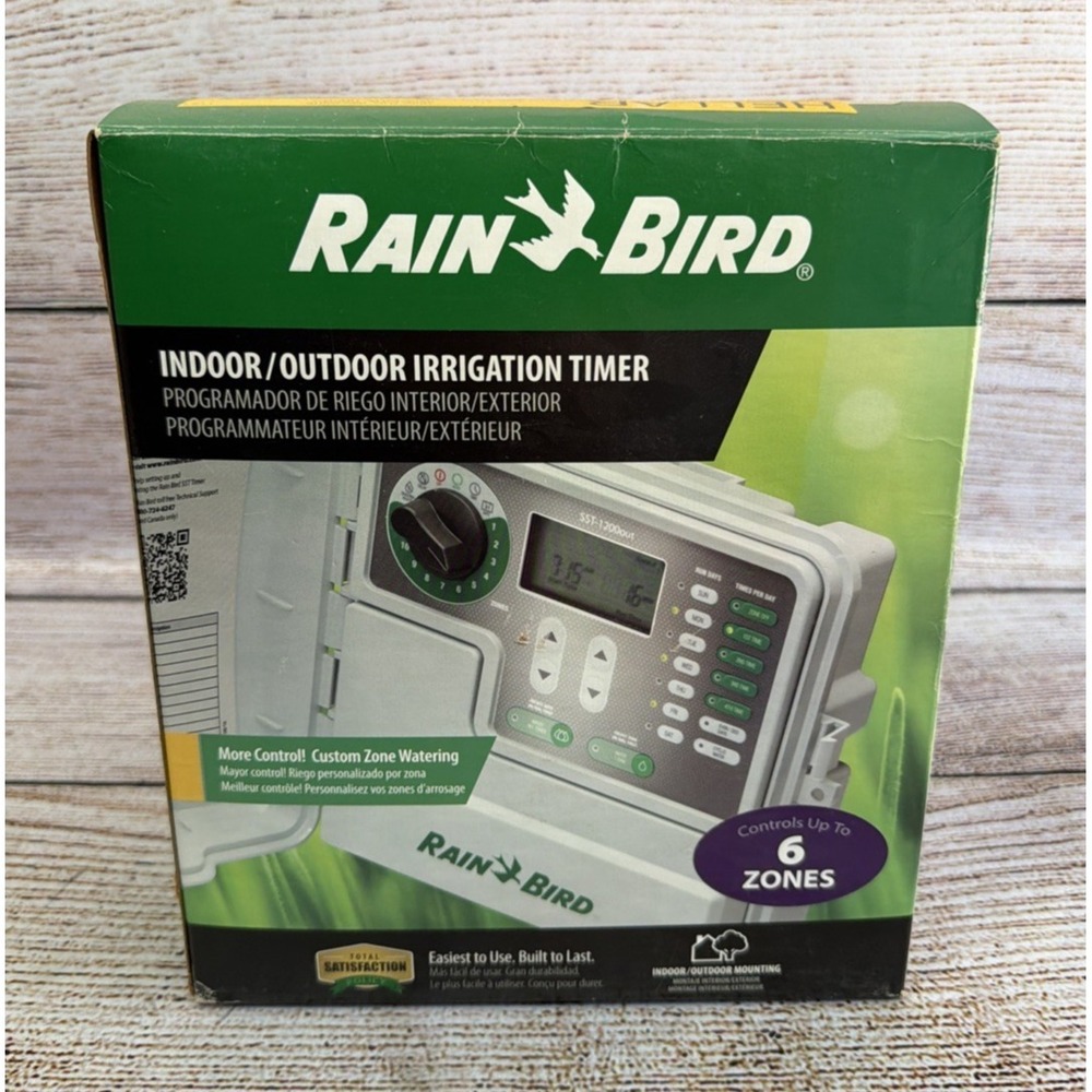 Rain Bird SST-600OUT 6-Zone Irrigation Timer 25.5/120VAC New Open Box Damaged